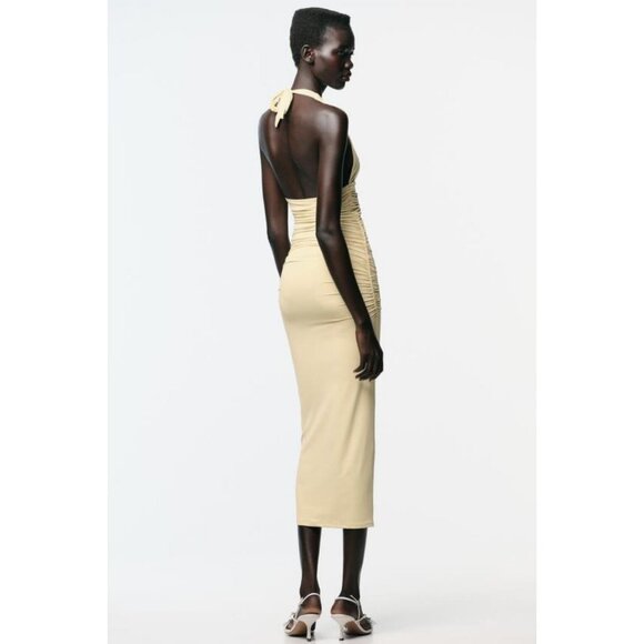 ZARA POLYAMIDE HALTER DRESS - Picture 5 of 8